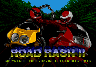 Road Rash II Title Screen